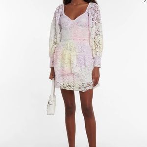 LoveShackFancy Alela lace tie-dye mini dress